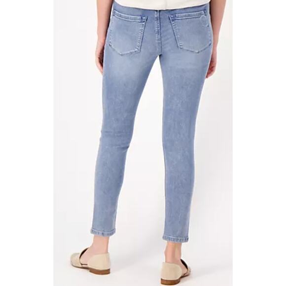 Laurie Felt AVC 3X Petite Silky Denim Curve Ankle Skinny Jeans- Indigo Stretchy - Picture 2 of 11